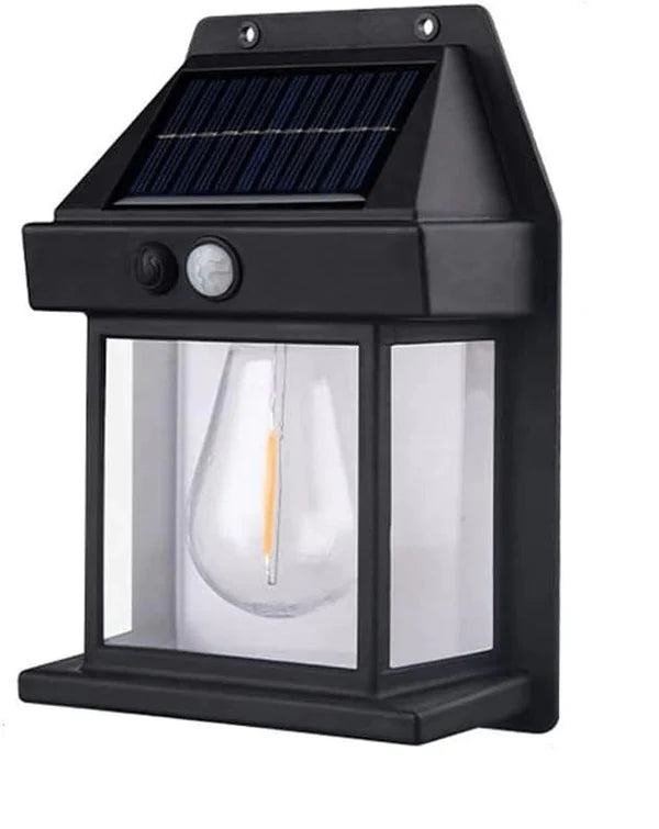 Lampă Solară de Perete cu Bec LED, Senzor Automat Zi/Noapte, Panou Solar Integrat, Rezistență la Apă IP65, Montaj Ușor fără Cabluri, Iluminare Exterior Curte, Intrare sau Terasă
