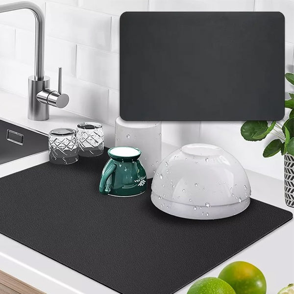 Covoraș Multifuncțional Antiderapant – Uscare Vase, Suport Termic, Mouse Pad, Material Absorbant, Lavabil, Pentru Bucătărie sau Birou