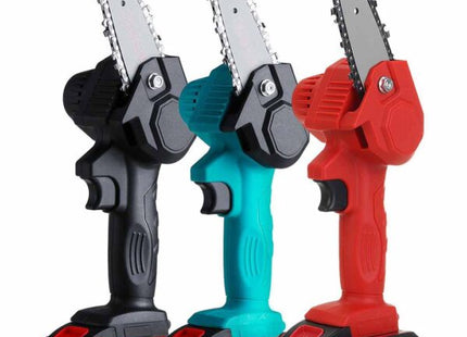 Mini Fierăstrău Electric 4 Inch – 10 cm, 1080W, 2 Acumulatori 36V, Portabil cu 1 Lanț + 1 Lamă Cadou, Tăiere Lemn și Crengi, Ideal pentru Grădină și Gospodărie