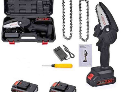 Mini Fierastrau cu 2 Acumulatori, 36V, Lama 15CM, Trusa Plastic Depozitare 1 Lama+ 1 Lant CADOU