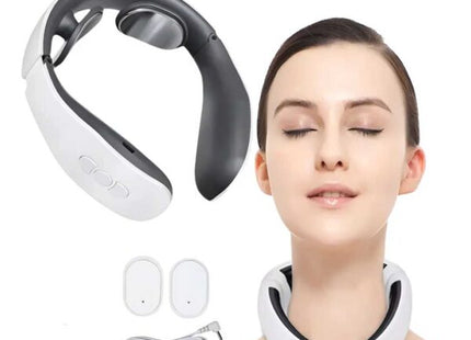 Aparat Masaj Cervical, cu Impulsuri Electromagnetice, 4 Moduri de Masaj, 15 Nivele