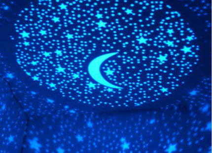 Lampă de Veghe Proiector STAR MASTER cu Steluțe și Lună, Proiecție 360°, Lumină Nocturnă Relaxantă, Moduri RGB, Alimentare USB sau Baterii