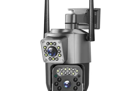Cameră Supraveghere WiFi Dual-Lens 4MP, Viziune Nocturnă IR și Color, Audio Bidirecțional, Detecție Mișcare Smart, Carcasă IP66 Rezistentă la Intemperii, Compatibilă Android și iOS