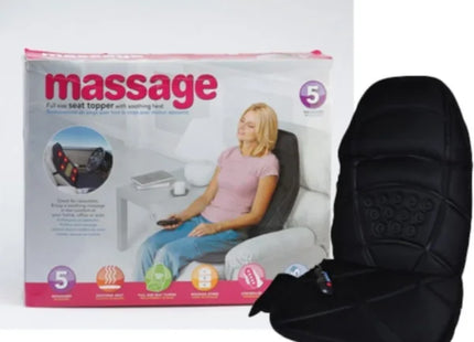 Saltea de Masaj Pro cu 4 Zone și 5 Puncte Vibratoare – Încălzire Infraroșu, Telecomandă, Pliabilă, Relaxare Musculară Spate, Umeri, Șolduri, Picioare