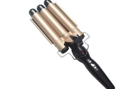 Ondulator de Păr cu 3 Tuburi – Valuri Mari, Încălzire Rapidă, Plăci Ceramice, Temperatură Reglabilă, Anti-Frizz, Ideal pentru Coafuri Ondulate și Volum Natural