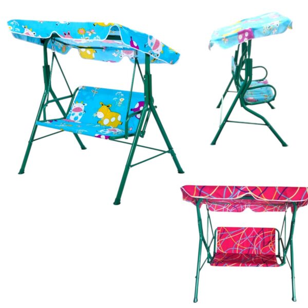 Balansoar pentru Copii 115x75x110 cm, Structură Stabilă din Metal, Design Ergonomic, Siguranță Sporită, Potrivit pentru Interior și Exterior, Montaj Rapid