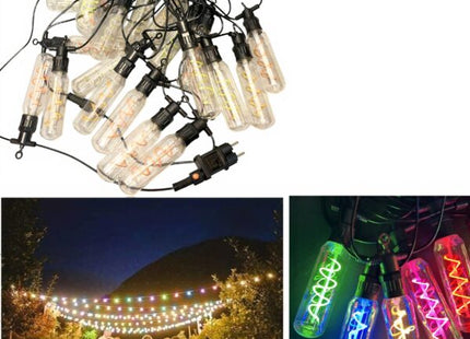 Ghirlandă Luminoasă 10M cu 20 Becuri LED Model Spirală, Lumină Caldă, Design Vintage Industrial, Alimentare USB, Ideală pentru Terasă, Balcon, Evenimente sau Decor Interior