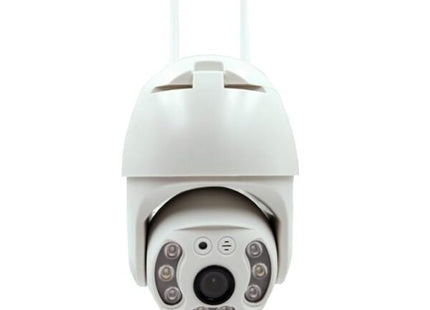 Cameră Supraveghere Interior–Exterior Wi-Fi – Full HD 1080p, Viziune Nocturnă IR, Detectare Mișcare, Audio Bidirecțional, Rezistentă la Intemperii, Stocare pe Card/Cloud