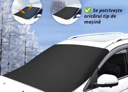 Parasolar Auto pentru Parbriz – Material Termoizolant Reflectorizant, Protecție UV și Căldură, Pliabil, Montaj Rapid, Dimensiune Universală