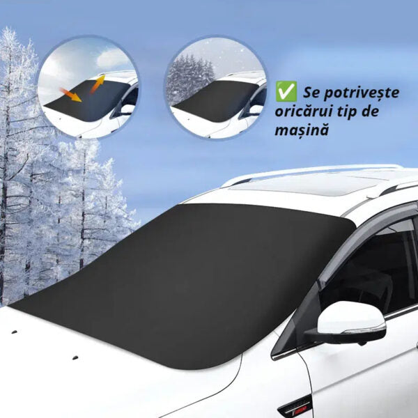 Parasolar Auto pentru Parbriz – Material Termoizolant Reflectorizant, Protecție UV și Căldură, Pliabil, Montaj Rapid, Dimensiune Universală