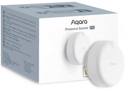 Senzor de Prezență Aqara FP2 cu Radar mmWave, Detecție Multi-Persoană 360°, Automatizări Smart Home, Compatibil Apple HomeKit, Zigbee și WiFi, Montaj Versatil