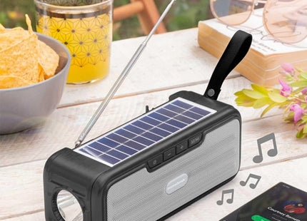 Boxa Portabila, Radio, Bluetooth, USB, Incarcare Solara, L8TD, Maro