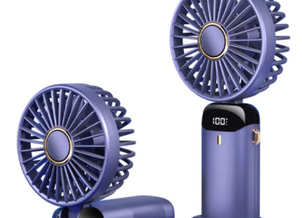 Mini Ventilator Silențios cu Afișaj LED, Portabil, Reglaj Viteză, Baterie Reîncărcabilă USB, Design Compact pentru Birou, Dormitor sau Călătorii