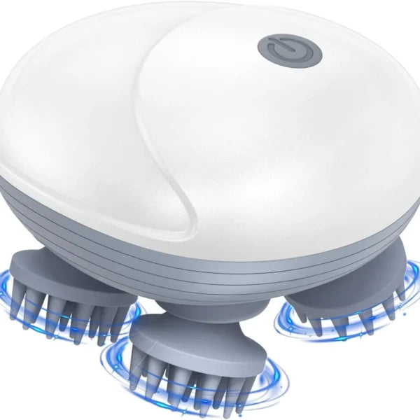 Aparat pentru Masaj Capilar și Corporal, 3 Programe Automate, Pentru Scalp, Gât, Abdomen și Umeri, Design Ergonomic, Reîncărcabil, Relaxare și Revitalizare