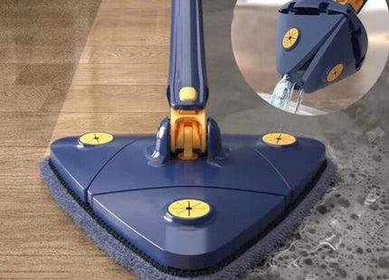 Mop cu Cap Triunghiular, Action Clean, Rotire 360 + Rezerva