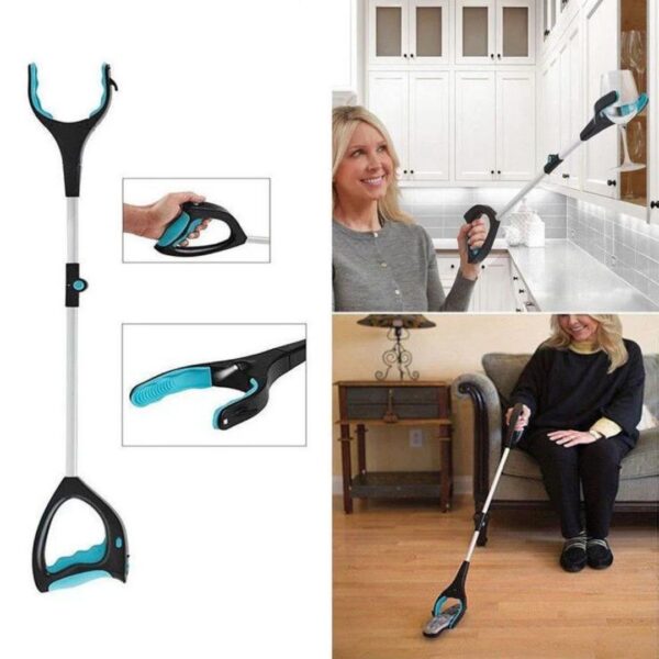 Dispozitiv Tip Clește pentru Apucare la Distanță, 80 cm, Mâner Ergonomic, Cap Rotativ 360°, Prindere Precisă a Obiectelor Greu Accesibile, Ușor și Pliabil