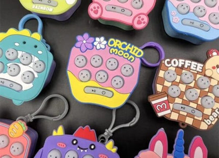 Jucarie interactiva Pop It Gopher cu lumini si muzica, tip breloc, 1+1  GRATIS
