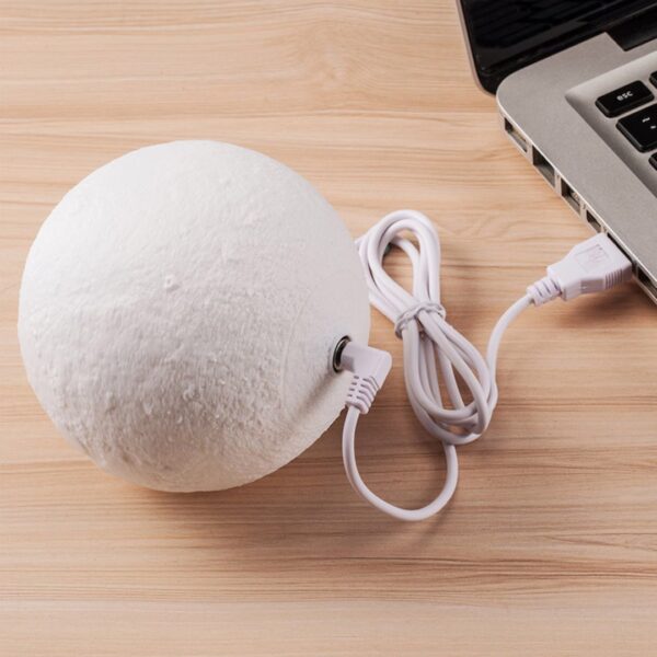 Lampa LED 3D Luna, 15cm, 16 Culori cu Telecomanda