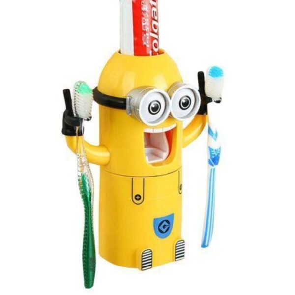 Minion Dozator pasta de dinti cu suport pentru 2 periute