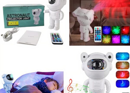 Proiector Astronaut LED 20 cm cu Cap Magnetic, Lumini Multicolore și Telecomandă, Proiecție 360°, Efecte Galaxie, Reglaj Intensitate, Ideal pentru Dormitor, Cadou sau Decor