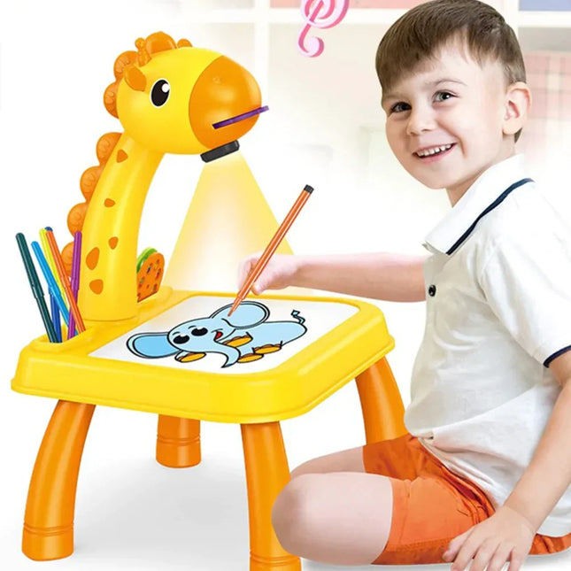 Masă-Proiector de Desenat 24 Modele + Set Creioane + Șabloane desen