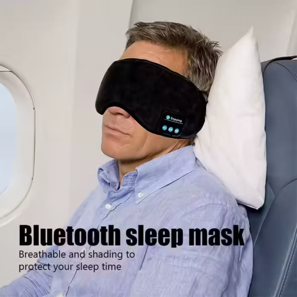 Cască Bluetooth pentru Somn cu Mască de Ochi, Material Moale și Respirabil, Căști Stereo HD încorporate, Autonomie 10 Ore, Control Tactil, Ideală pentru Relaxare, Meditație și Călătorii