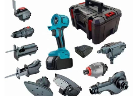 Set Multifuncțional Unelte Electrice 6 în 1, Scule Reîncărcabile cu Accesorii Incluse, Tăiere, Șlefuire, Găurire și Înșurubare, Ideal pentru Reparații Casnice și Bricolaj