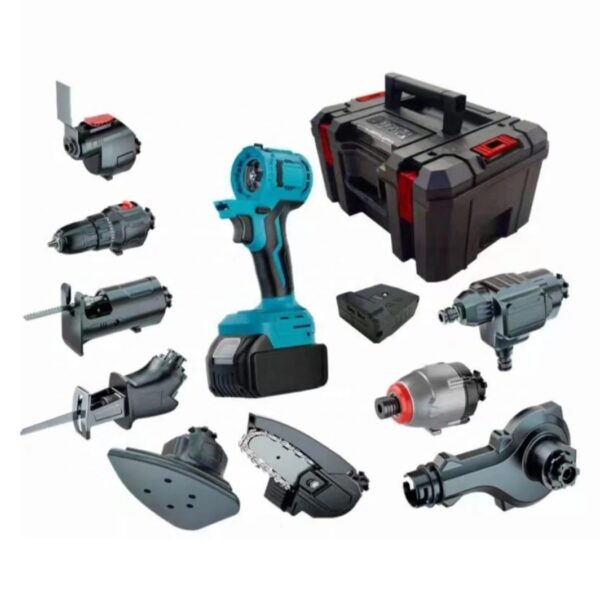 Set Multifuncțional Unelte Electrice 6 în 1, Scule Reîncărcabile cu Accesorii Incluse, Tăiere, Șlefuire, Găurire și Înșurubare, Ideal pentru Reparații Casnice și Bricolaj