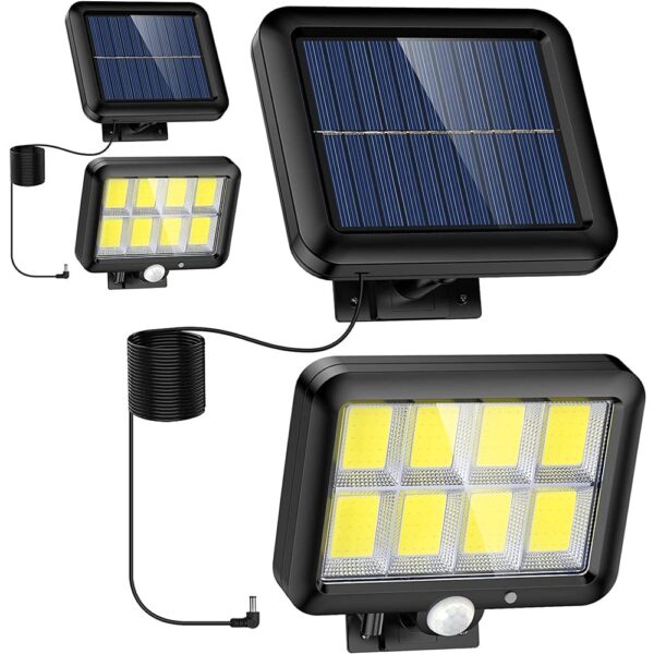 Lampă LED Solară de Exterior GL-8 COB cu Senzor de Mișcare, Panou Fotovoltaic Integrat, Iluminare Puternică 180°, Rezistentă la Apă IP65, Ideală pentru Curți, Alei sau Garaje