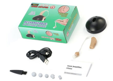 Aparat Auditiv Fără Fir Toimark, Reîncărcabil cu Acumulator, Amplificator Sunet 130 dB, Autonomie Mare, Design Ergonomic, Pentru Hipoacuzie Ușoară sau Moderată
