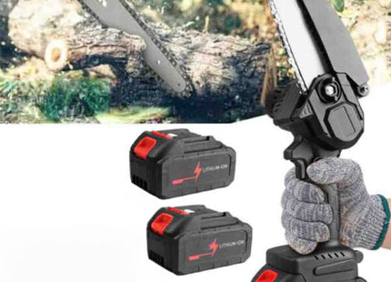Mini Fierăstrău Electric cu Lanț 36V, 2 Acumulatori Incluși, Lamă 20 cm (8 Inch), Motor Puternic, Trusă de Transport, Ideal pentru Lemn, Crengi și Tăieri de Precizie