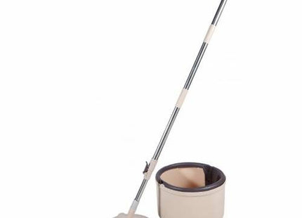 Găleată cu Mop Rotativ 360°, Set Curățenie cu Stoarcere Automată, Cap Microfibră, Mâner Telescopic Inoxidabil, Pentru Podele Diverse, Ușor de Utilizat