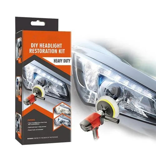Kit Restaurare Faruri Auto – Soluție Polish Headlight, Discuri Abrazive, Burete Lustruire, Accesorii Incluse, Eliminare Matuire și Zgârieturi, Efect Cristal Clar