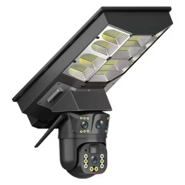 Lampă Stradală Solară V380 cu Cameră 4MP, Conectivitate 4G LTE, PTZ Inteligent, Viziune Nocturnă, Interfon Bidirecțional, Panou Solar și Baterie Integrată, Supraveghere Exterior Fără Cablu