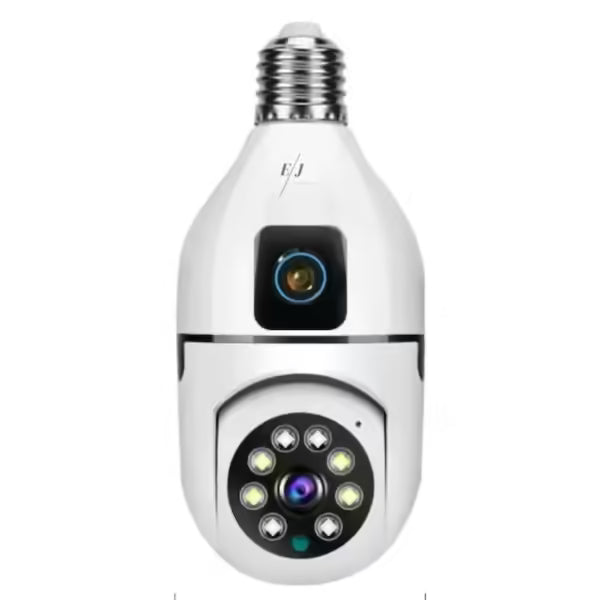 Cameră Supraveghere Dublă 360° V380 PTZ WiFi – 4MP, Rotire Automată, Detectare Mișcare, Viziune Infraroșu, LED-uri cu Lumină, Audio Bidirecțional, Alarmă, Control prin Aplicație