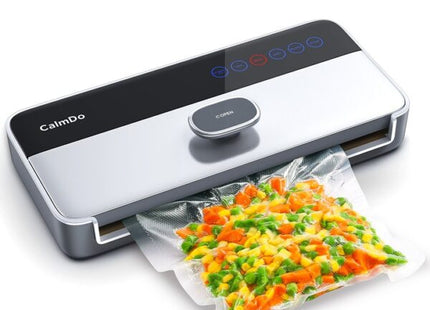 Aparat de Vidat Alimente Calmdo – Sigilare Automată, Afișaj LED, 4 Moduri de Vidare, Compatibil cu Pungi și Rulouri, Funcție Umed/Uscat, Design Compact