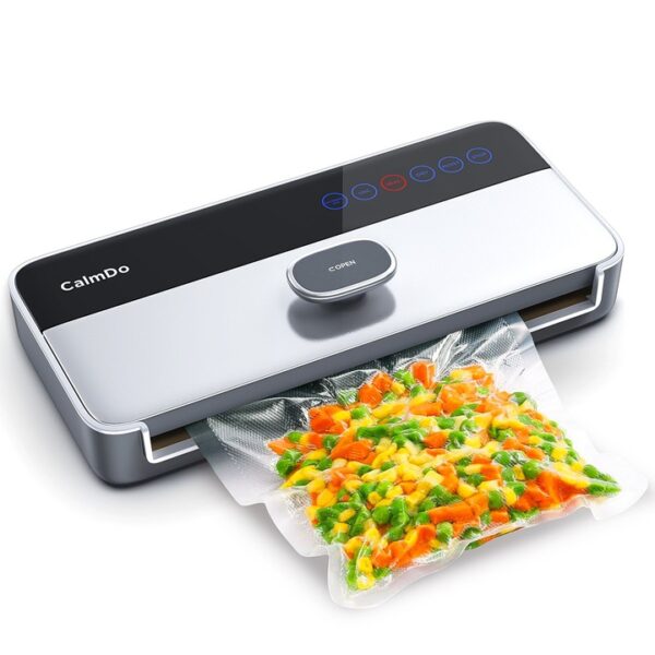 Aparat de Vidat Alimente Calmdo – Sigilare Automată, Afișaj LED, 4 Moduri de Vidare, Compatibil cu Pungi și Rulouri, Funcție Umed/Uscat, Design Compact