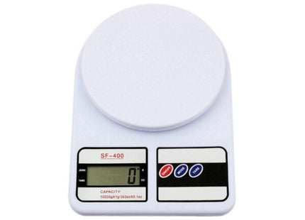 Cântar Digital de Bucătărie SF-400 – Capacitate 10 kg, Diviziune 1g, Funcție TARA, Afișaj LCD, Alimentare cu Baterii, Platformă Spațioasă, Design Compact