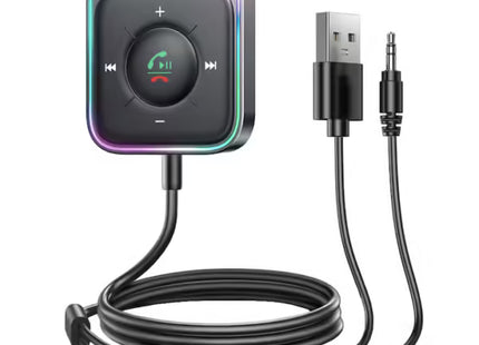 Modulator Bluetooth Auto cu Iluminare LED – Transmițător FM, Recepție Bluetooth, USB, Slot microSD, Hands-Free, Încărcare Rapidă, Compatibil iOS/Android