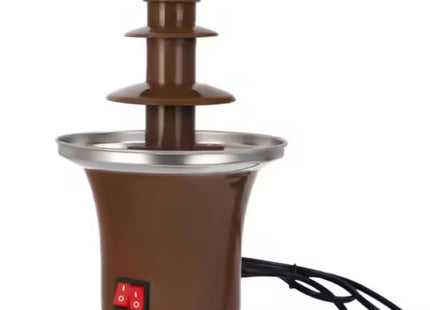 Mini Fântână de Ciocolată – Mentenanță la Cald, Metal Durabil, Carcasă din Plastic Rezistent, Buton ON/OFF, Ușor de Utilizat, Ideală pentru Evenimente și Petreceri