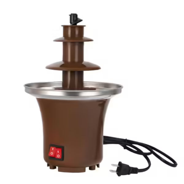 Mini Fântână de Ciocolată – Mentenanță la Cald, Metal Durabil, Carcasă din Plastic Rezistent, Buton ON/OFF, Ușor de Utilizat, Ideală pentru Evenimente și Petreceri