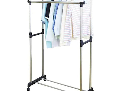 Stender telescopic cu 2 bare pentru umerase haine