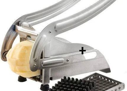 Aparat de taiat cartofi pai si legume, din inox, cu 2 forme diferite de taiere