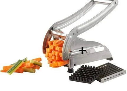Aparat de taiat cartofi pai si legume, din inox, cu 2 forme diferite de taiere