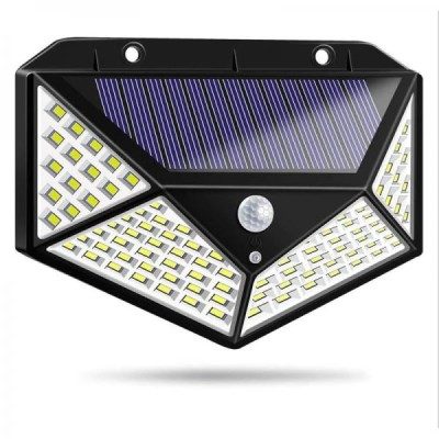 Lampă Solară cu Senzor de Mișcare, 100 LED Ultra-Luminoase, Panou Fotovoltaic Eficient, IP65, Iluminare Exterior Automată, Montaj Ușor, Autonomie Extinsă