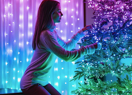 Instalatie Smart RGB Lungime 8m pentru Brad Craciun cu Aplicatie